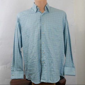Alan Flusser Shirt w Cuff Links Sz M (LS120)